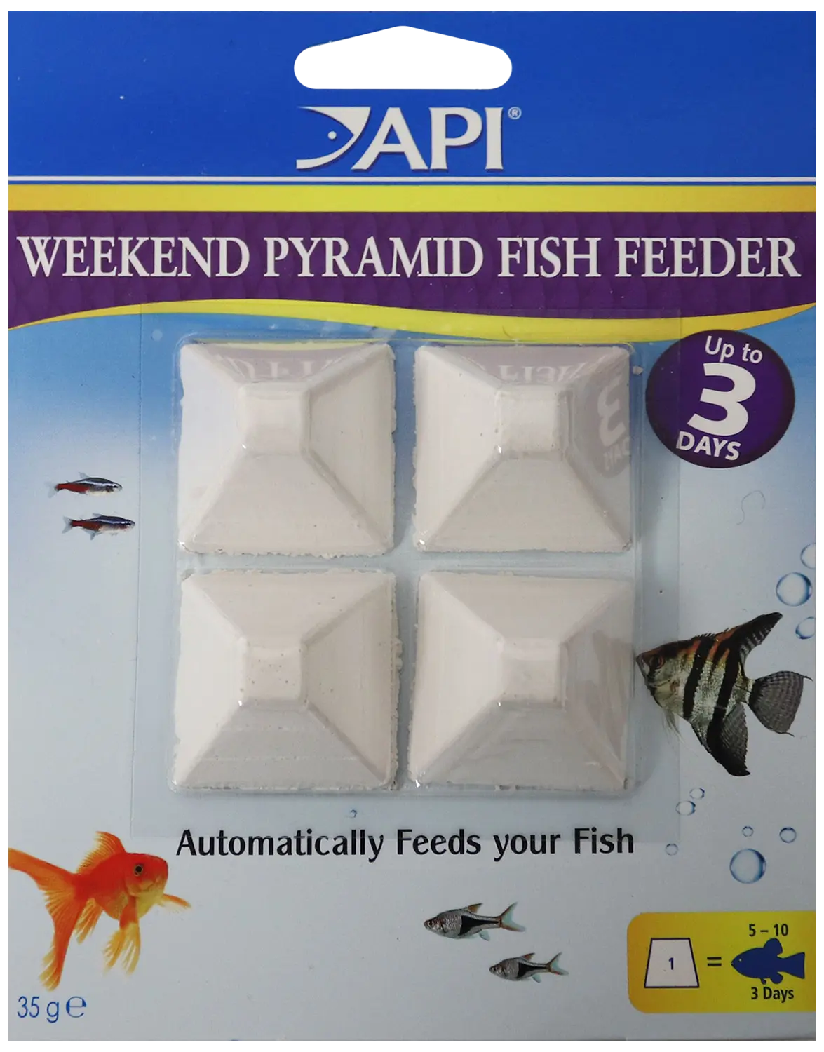 3 Days Weekend Pyramid Fish Feeder 4 Count