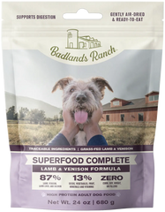 Badlands Ranch Superfood Complete Air-Dried Dog Food Lamb & Venison 24-oz