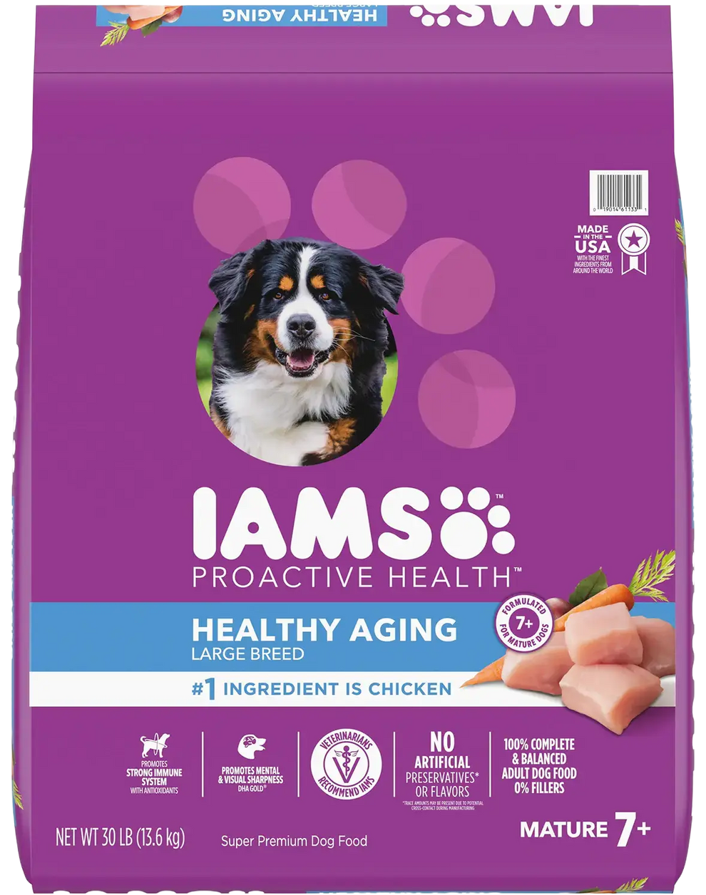 IAMS Mature Adult Large Breed Senior Dry Dog Food Chicken 30-lb