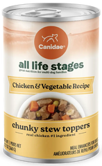 CANIDAE All Life Stages Chunky Stew Wet Dog Food Topper Chicken & Vegetable 12.7-oz