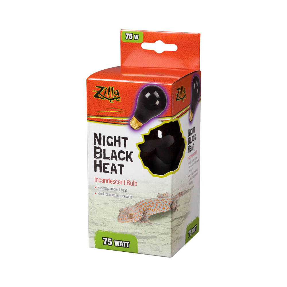 Front of Zilla Night Black Heat Incandescent Bulb 75W