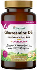 NaturVet Glucosamine DS with Chondroitin Time Release Chewable Tablets for Dogs & Cats 150 Count 15.8-oz