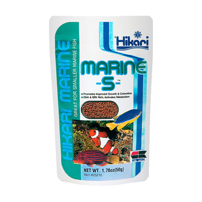 Front of Hikari USA Marine S Pellets Slow Sinking Fish Food 1.76-oz