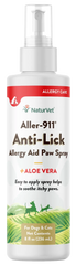 NaturVet Aller-911 Anti-Lick Allergy Aid Paw Spray for Dogs & Cats 8-oz