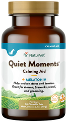 NaturVet Quiet Moments Time Release Tasty Chewable Tablets for Dogs 30 Count 3.1-oz