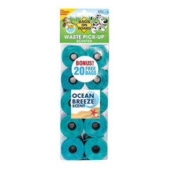 Bags on Board Waste Pick-up Ocean Breeze Scented Refill Bags Blue 140 Count