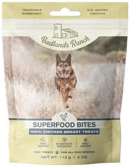 Badlands Ranch Superfood Bites Freeze-Dried Raw Dog Treats Chicken Breast 4-oz