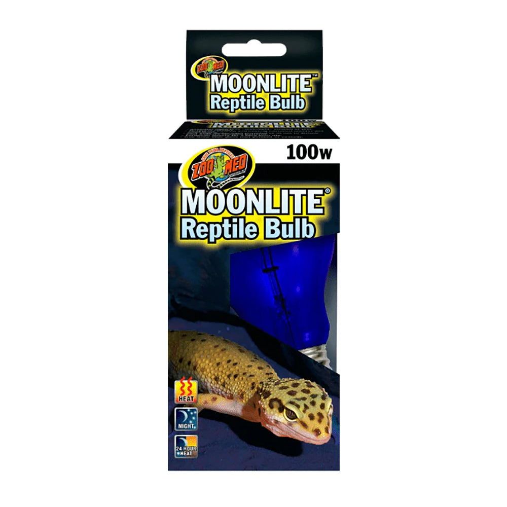 Front of Zoo Med Moonlite Reptile Bulb Deep Blue 100W