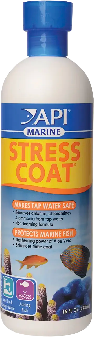 Front of API Stress Coat Marine Aquarium Remedy 16-oz