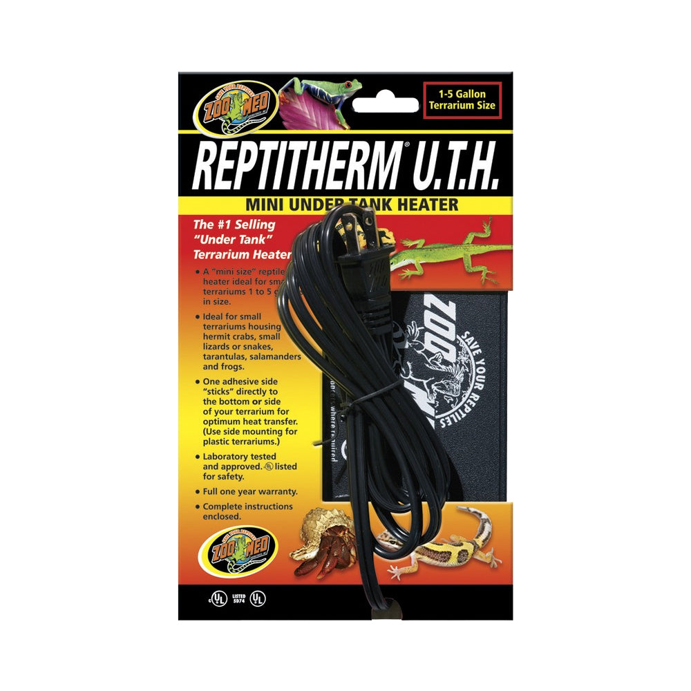 Front of Zoo Med ReptiTherm Under Tank Heater (U.T.H) 4W 4 in X 5 in Mini