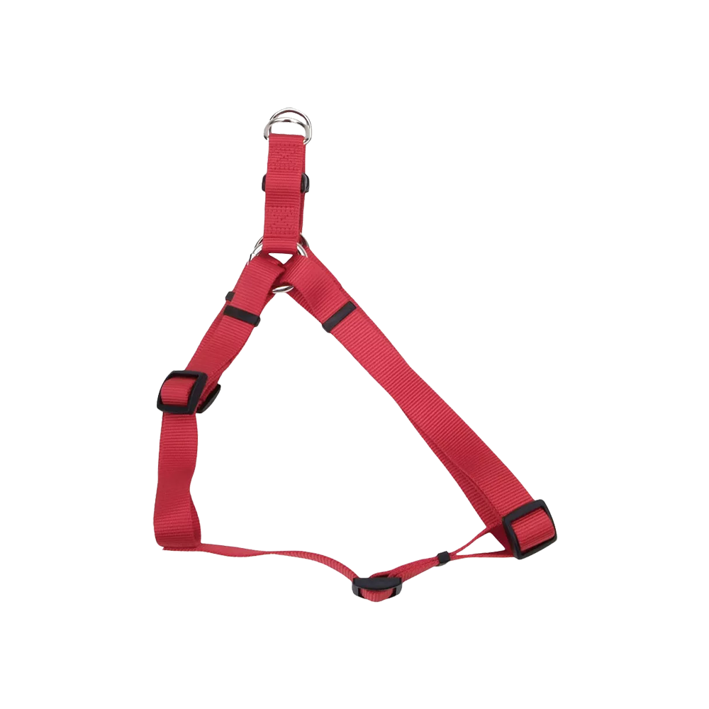 Front of Coastal Comfort Wrap Adjustable Nylon Dog Harness Red Large 1 in X 26-38 in