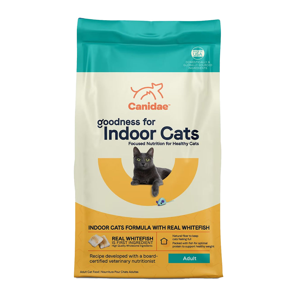 CANIDAE PURE Goodness for Indoor Cats Adult Dry Cat Food Real Whitefish