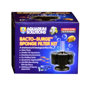 Front of Aquarium Solutions Bacto-Surge Biological Action Sponge Filter Black Small
