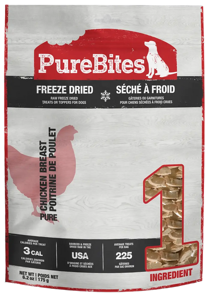 Front of PureBites Chicken Breast Freeze-Dried Dog Treats 6.2-oz