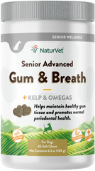 NaturVet Senior Advanced Gum & Breath Dog Soft Chews 45 Count 6.3-oz