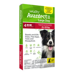 Vetality Avantect II Flea & Tick for Large Dogs 21-55 lbs 4 Count 0.404-oz
