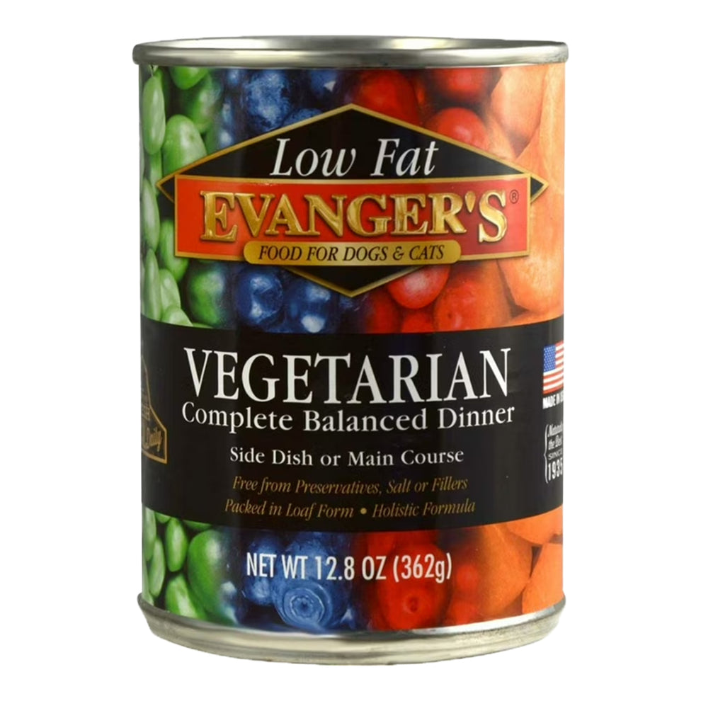 Evanger's Super Premium Vegetarian Complete Balanced Dinner Dog & Cat Wet Food 12.8-oz