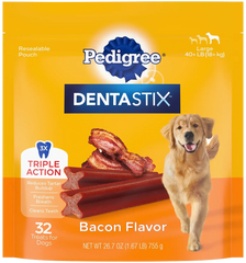Pedigree DENTASTIX Dog Dental Treats Bacon 32 Count