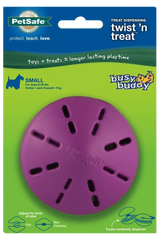 Busy Buddy Twist 'n Treat Treat-Dispensing Dog Toy Purple Small
