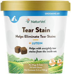 NaturVet Tear Stain Soft Chews for Dogs & Cats 70 Count 5.4-oz