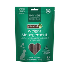Get Naked Weight Management Grain-Free Dental Stick Chicken Dog Treats Large 6.6-oz