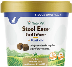 NaturVet Stool Ease Soft Chews for Dogs 40 Count 4.2-oz