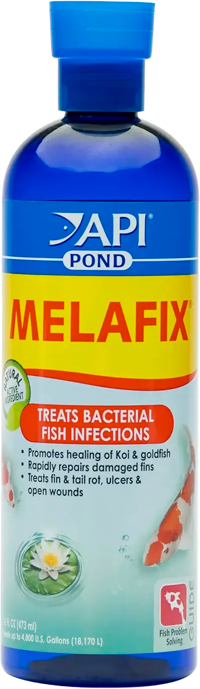 Front of API Pond Melafix Anti-Bacterial Pond Fish Remedy 16-oz