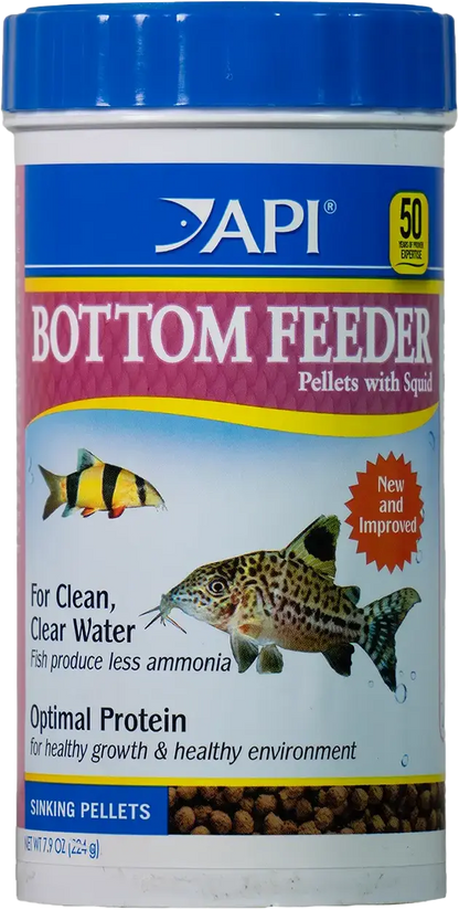 Front of API Bottom Feeder Pellets with Squid Fish Food 7.9-oz