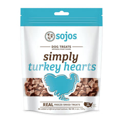 Sojos Simply Turkey Heart Freeze-Dried Dog Treats 4-oz
