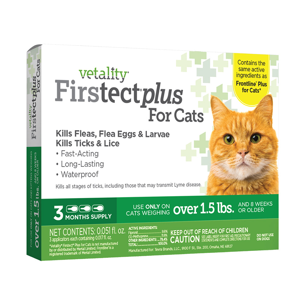Vetality Firstect Plus Flea & Tick Treatment for Cats