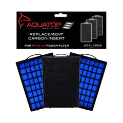 Aquatop Aquarium Carbon Cartridge for PF40-UV Hang On UV Power Filter 3 Count