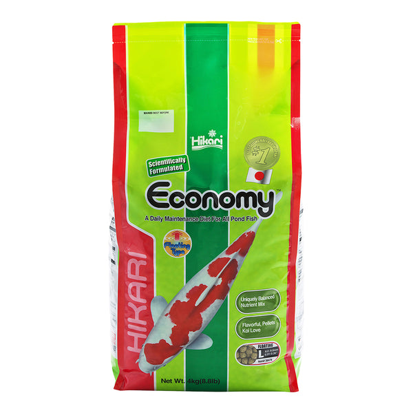Front of Hikari USA Economy Large Pellet Fish Food for Koi and Other Pond Fishes 8.8-lb