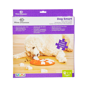 Front of Nina Ottosson Smart Interactive Dog Toy Orange White 10.63-in