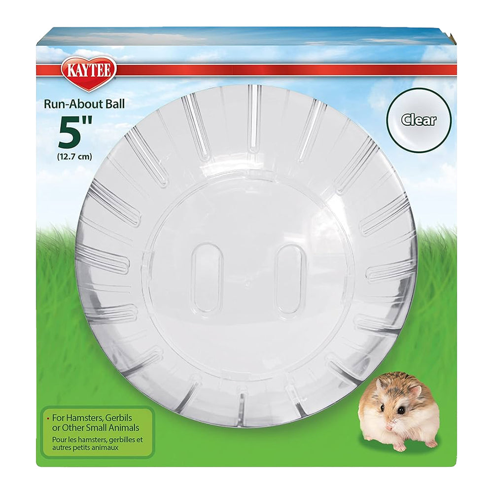 Kaytee Run-About Mini Exercise Ball Clear 5-in, Kwik Pets
