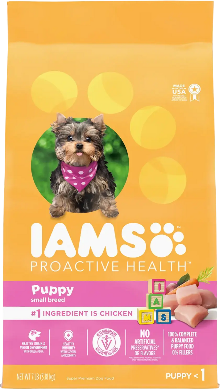 IAMS Smart Small & Toy Breed Puppy Dry Dog Food Real Chicken 7-lb