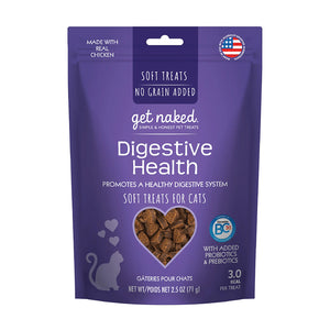 Front of Get Naked Digestive Health Grain-Free Soft Cat Treats Chicken 2.5-oz