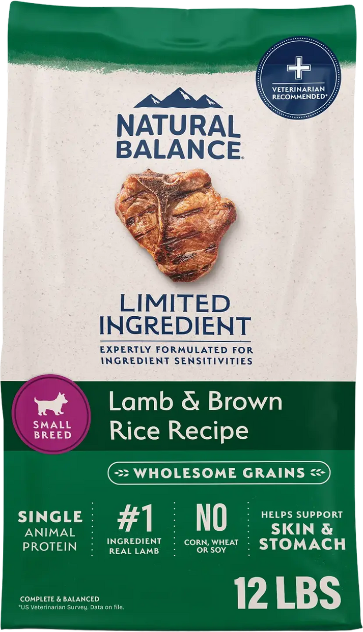 Natural Balance Pet Foods Limited Ingredient Small Breed Dry Dog Food Lamb & Brown Rice 12-lb