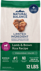 Natural Balance Pet Foods Limited Ingredient Small Breed Dry Dog Food Lamb & Brown Rice 12-lb