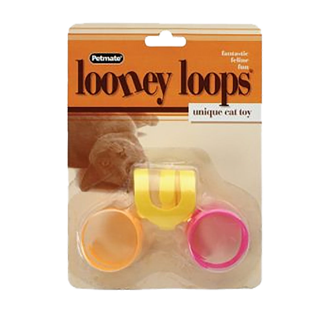 Front of Petmate Looney-Loops Cat Toy 3 Count