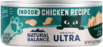 Front of Natural Balance Pet Foods Original Ultra Indoor Canned Cat Food Chicken Formula 5.5-oz