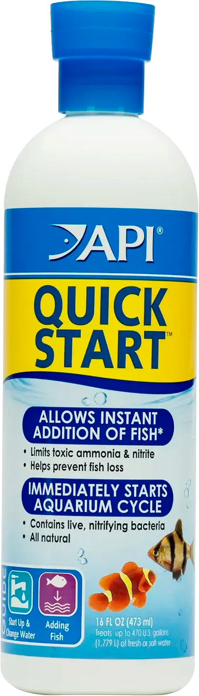Front of API Quick Start Aquarium Water Conditioner 16-oz