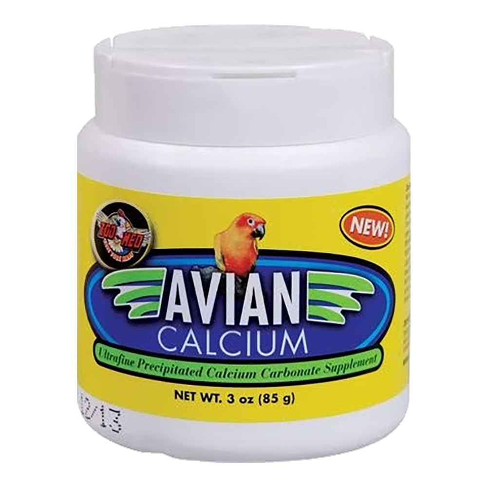 Front of Zoo Med Avian Calcium Bird Supplement 3-oz