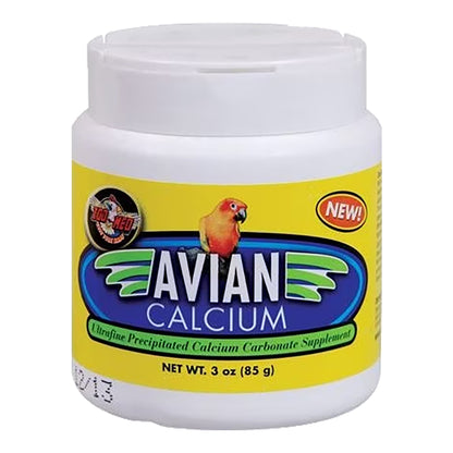 Front of Zoo Med Avian Calcium Bird Supplement 3-oz