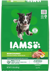 IAMS Minichunks Small Kibble High Protein Adult Dry Dog Food Real Chicken 15-lb