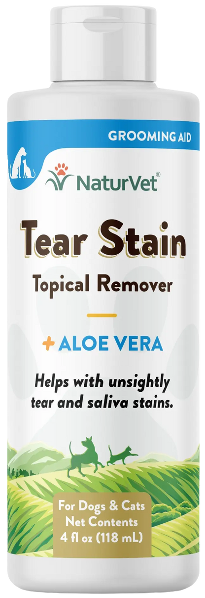 Front of NaturVet Tear Stain Topical Remover for Dogs & Cats 4-oz