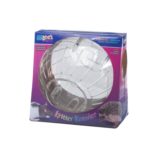Front of Lee's Aquarium & Pet Products Kritter Krawler Clear View-Thru Running Ball Jumbo