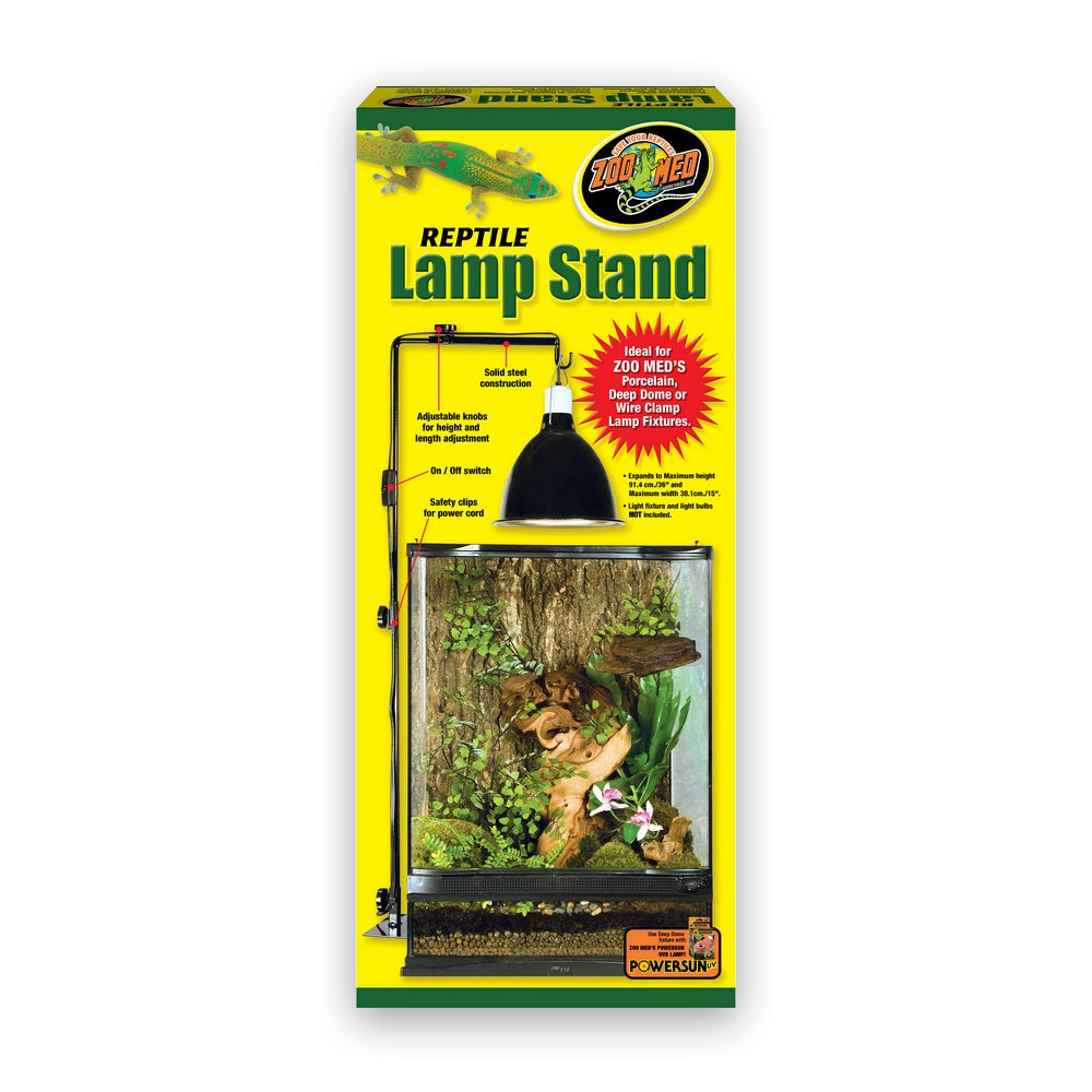 Front of Zoo Med Reptile Lamp Stand Black Large