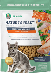 Dr. Marty Nature's Feast Essential Wellness Premium Freeze-Dried Raw Adult Cat Food Fish & Poultry 12-oz