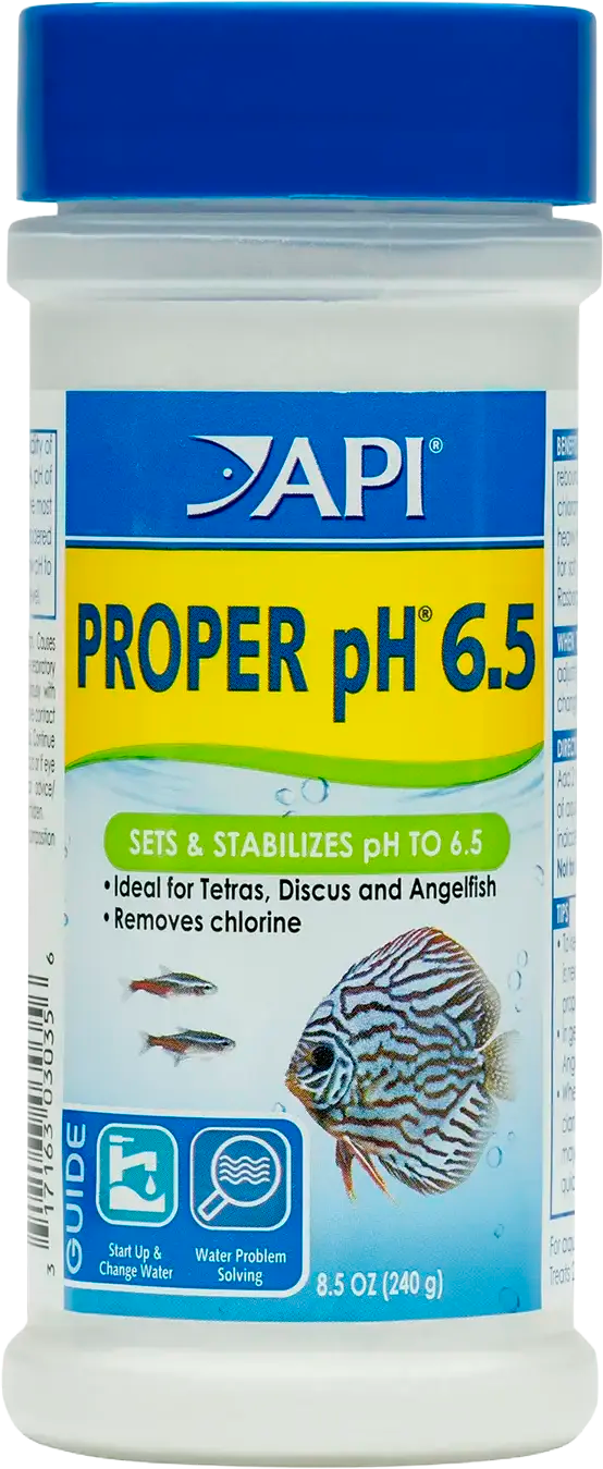 Front of API Proper pH 6.5 Aquarium Water Treatment 8.5-oz