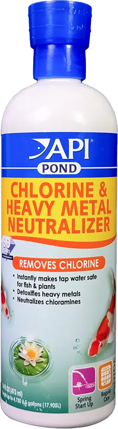Front of API Pond Chlorine & Heavy Metal Neutralizer 16-oz